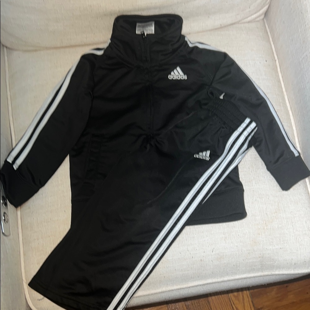 Adidas Black and White track suit